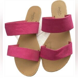 Charrlotte Russe PNK/TAN Slide Sandals, 8 Summer Sale